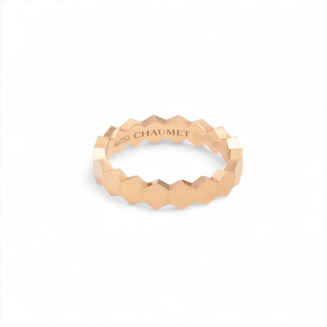 CHAUMET BE MY LOVE HONEYCOMB RING 750(PG): Chaumet Be My Love honeycomb Ring 750(PG) Brand: Chaumet Type/Style: Ring Material: 750(PG), Color: PG Size: 6 - 6.25 US Accessories: None Accessories Notice: When purchasing pre-owned goo