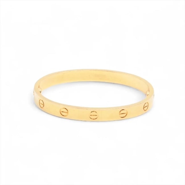 CARTIER LOVE BRACELET 750(YG): Cartier Love Bracelet 750(YG) Brand: Cartier Type/Style: Bracelet Material: 750(YG), Color: YG Size: Bracelet length: 16cm Accessories: None Accessories Notice: When purchasing pre-owned g