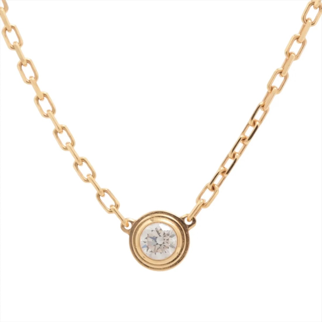 CARTIER D'AMOUR SM DIAMOND NECKLACE 750(YG): Cartier D'amour SM diamond Necklace 750(YG) Brand: Cartier Type/Style: Necklace Material: 750(YG), Main Stone/Creation Natural Color: YG Size: (CM) Chain length:40.5 (Inch) Chain Length:15.9inch A