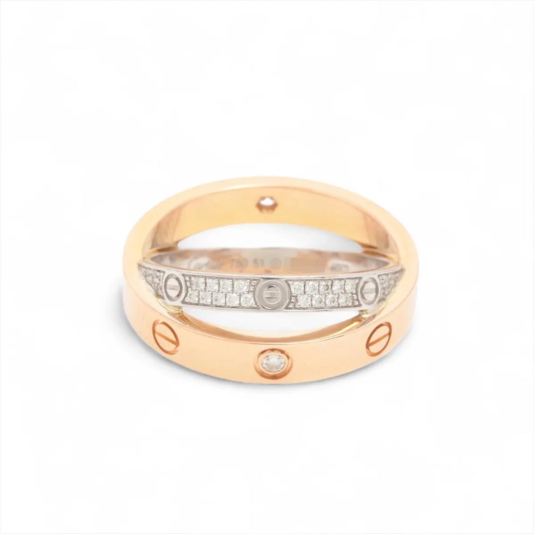 CARTIER BE LOVE FULL DIAMOND RING 750(PG?WG) (1 of 3)