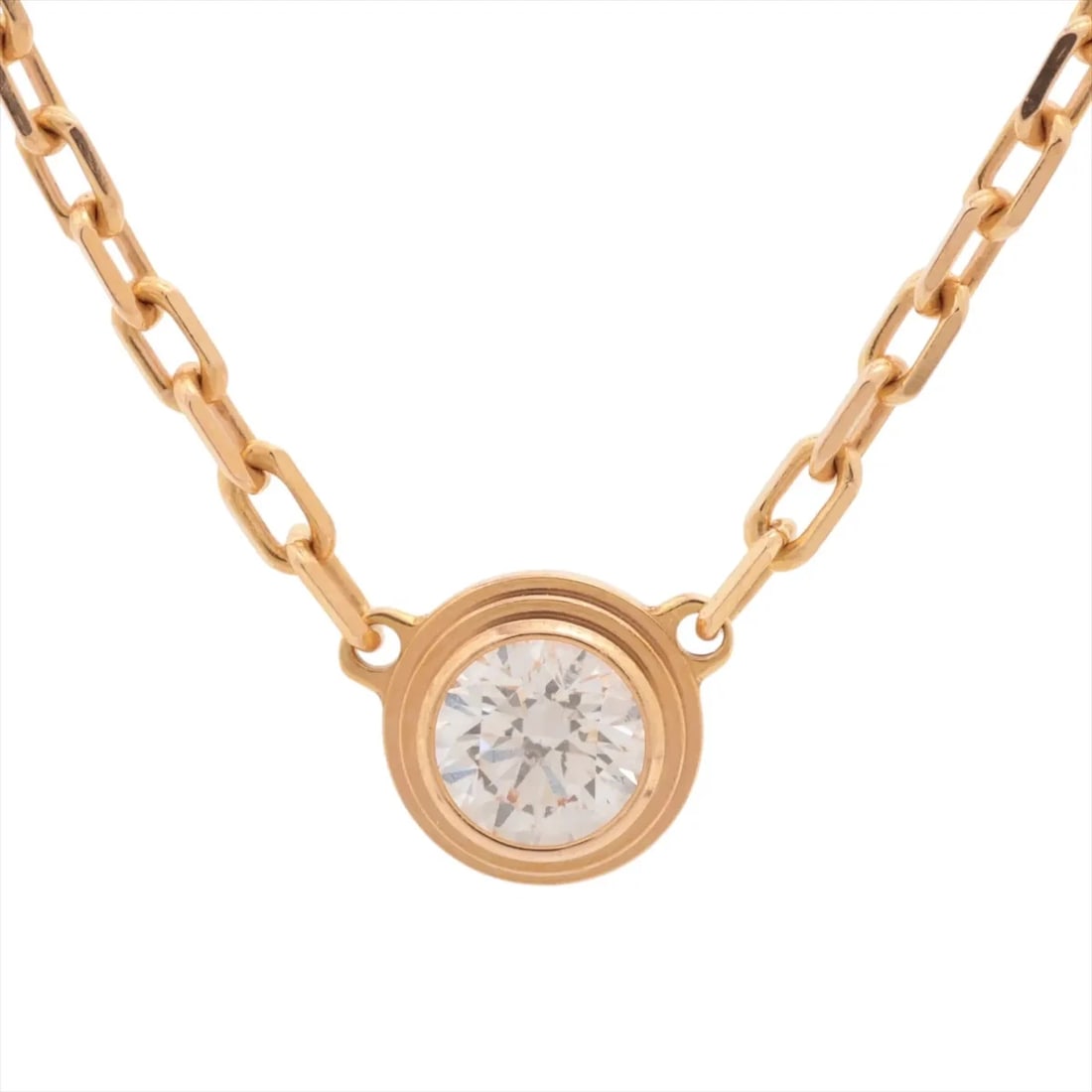 CARTIER D'AMOUR SM DIAMOND NECKLACE 750(PG): Cartier D'amour SM diamond Necklace 750(PG) Brand: Cartier Type/Style: Necklace Material: 750(PG), Main Stone/Creation Natural Color: PG Size: (CM) Chain length:41.6 (Inch) Chain Length:16.4inch A