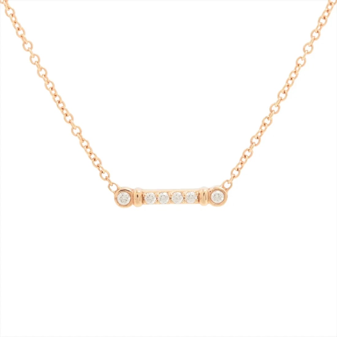 TIFFANY FLEUR-DE-LYS STEM DIAMOND NECKLACE 750(PG) (1 of 3)