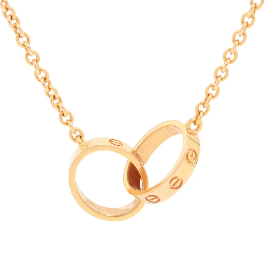 CARTIER BABY LOVE NECKLACE 750(PG): Cartier Baby Love Necklace 750(PG) Brand: Cartier Type/Style: Necklace Material: 750(PG), Color: PG Size: (CM) Chain length:42.5 Accessories: None Accessories Notice: When purchasing pre-o