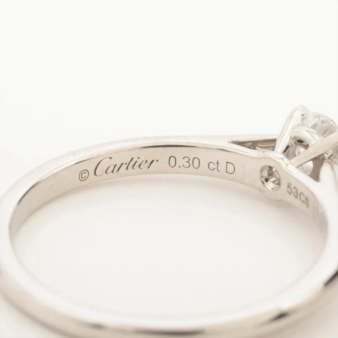 CARTIER SOLITAIRE DIAMOND RING PT950 - 3