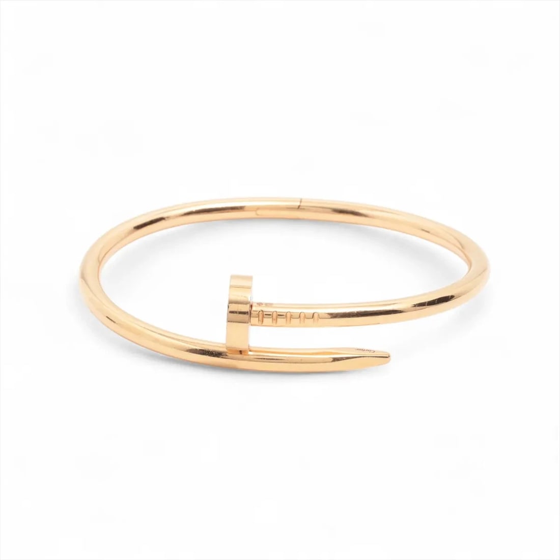CARTIER JUSTE UN CLOU BRACELET 750(PG): Cartier Juste un Clou Bracelet 750(PG) Brand: Cartier Type/Style: Bracelet Material: 750(PG), Color: PG Size: (CM) Bracelet length:15.6 Accessories: None Accessories Notice: When purchasin