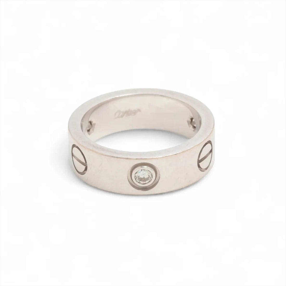 CARTIER LOVE HALF DIAMOND RING 750(WG) (1 of 2)