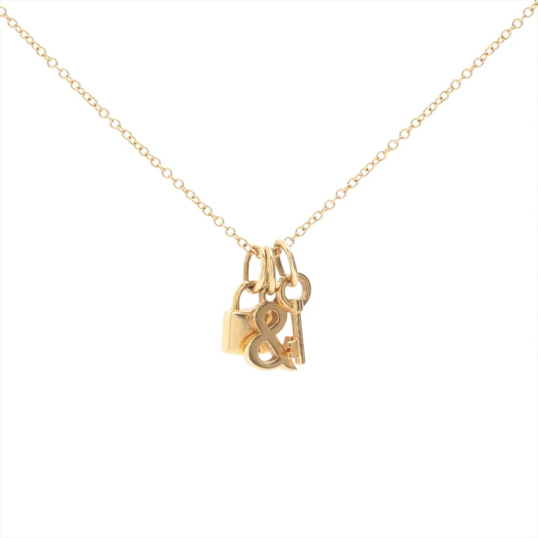 TIFFANY LOCKS & KEYS NECKLACE 750(YG): Tiffany Locks & Keys Necklace 750(YG) Brand: Tiffany Type/Style: Necklace Material: 750(YG), Color: YG Size: Chain length:46 Accessories: None Accessories Notice: When purchasing pre-owned