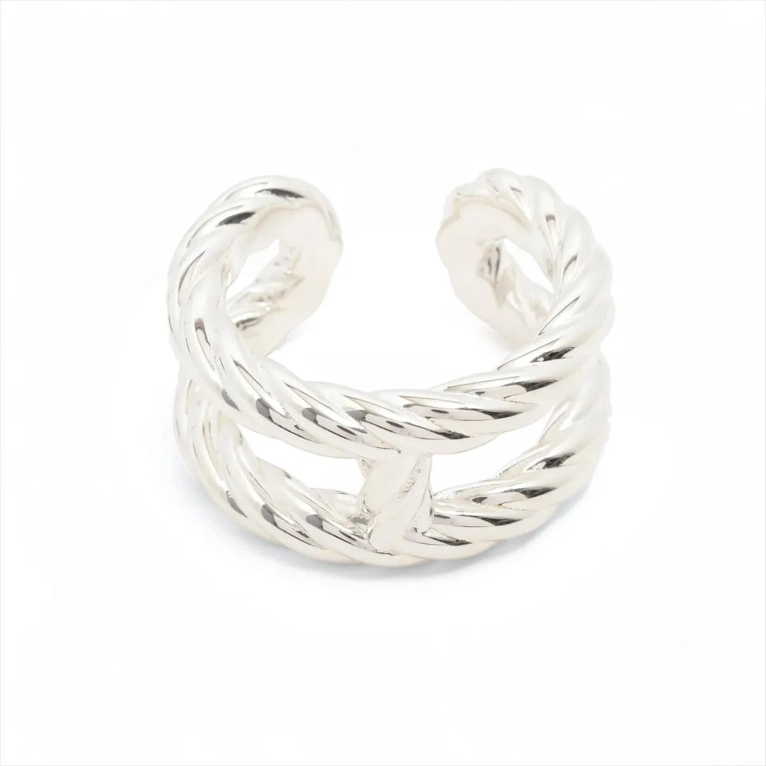 HERMES CHAINE D'ANCRE ALEA II RING: Hermes Chaine D'Ancre Alea II Ring Brand: Hermes Type/Style: Ring Material: 925, Color: Silver Size: 7.25 US Accessories: None Accessories Notice: When purchasing pre-owned goods, please r
