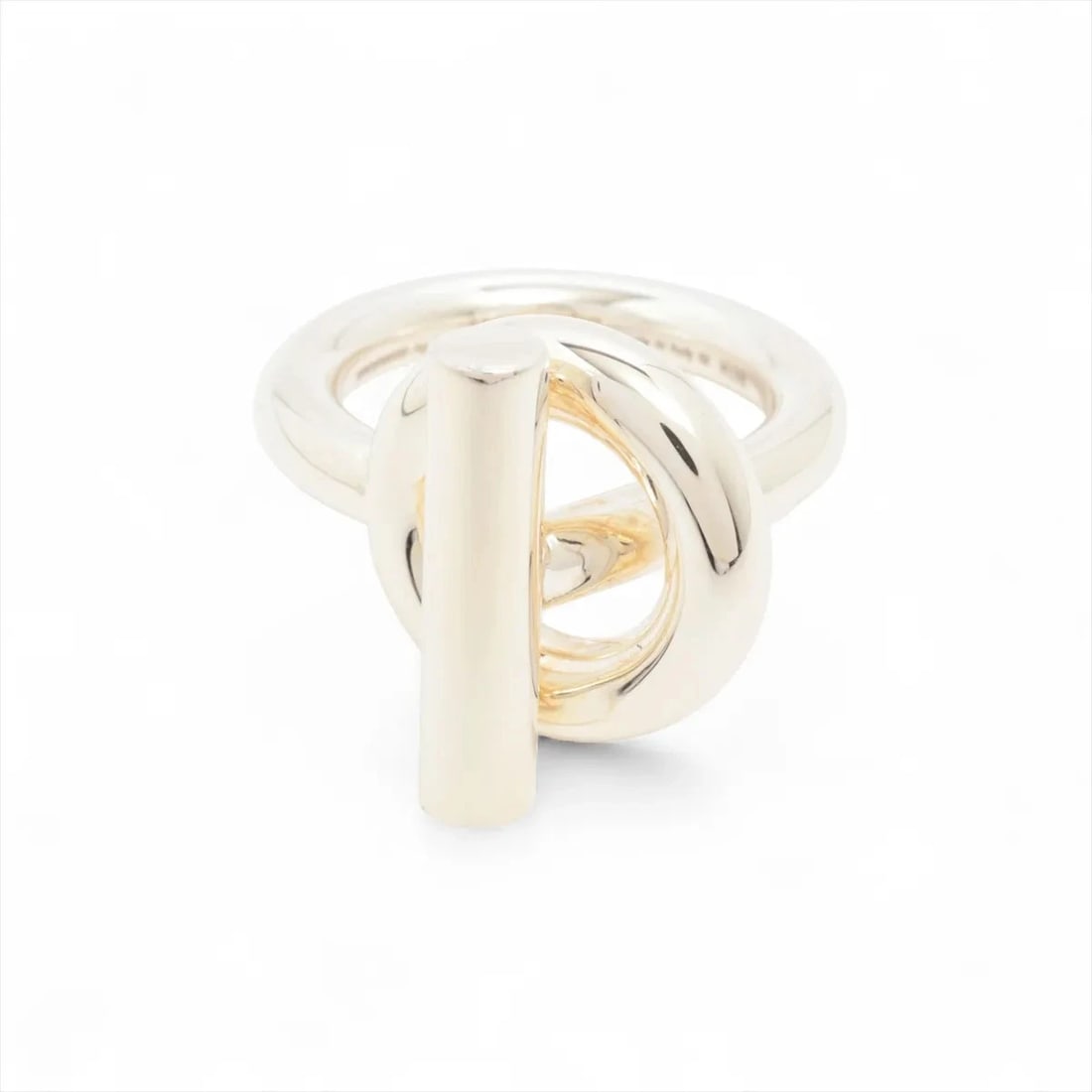 HERMES ECHAPE GM RING 925: Hermes Echape GM Ring 925 Brand: Hermes Type/Style: Ring Material: 925, Color: Silver Size: 5.5 - 5.75 US Accessories: None Accessories Notice: When purchasing pre-owned goods, please refer to the