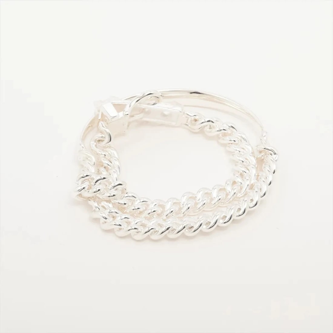 HERMES BOUCLES SERIE UNFLEXIBLES DUBLETOUR PM BRACELET: Hermes Boucles Serie unflexibles Dubletour PM Bracelet Brand: Hermes Type/Style: Bracelet Material: 925, Color: Silver Size: (CM) Bracelet length:15.5 Accessories: None Accessories Notice: When