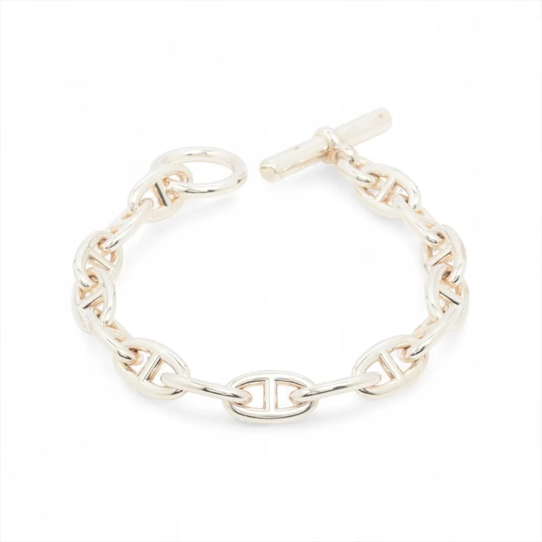 HERMES CHAINE D'ANCRE GM BRACELET 15 FRAMES: Hermes CHAINE d'Ancre GM Bracelet 15 frames Brand: Hermes Type/Style: Bracelet Material: 925, Color: Silver Size: (CM) Bracelet length:20 Accessories: None Accessories Notice: When purchasing