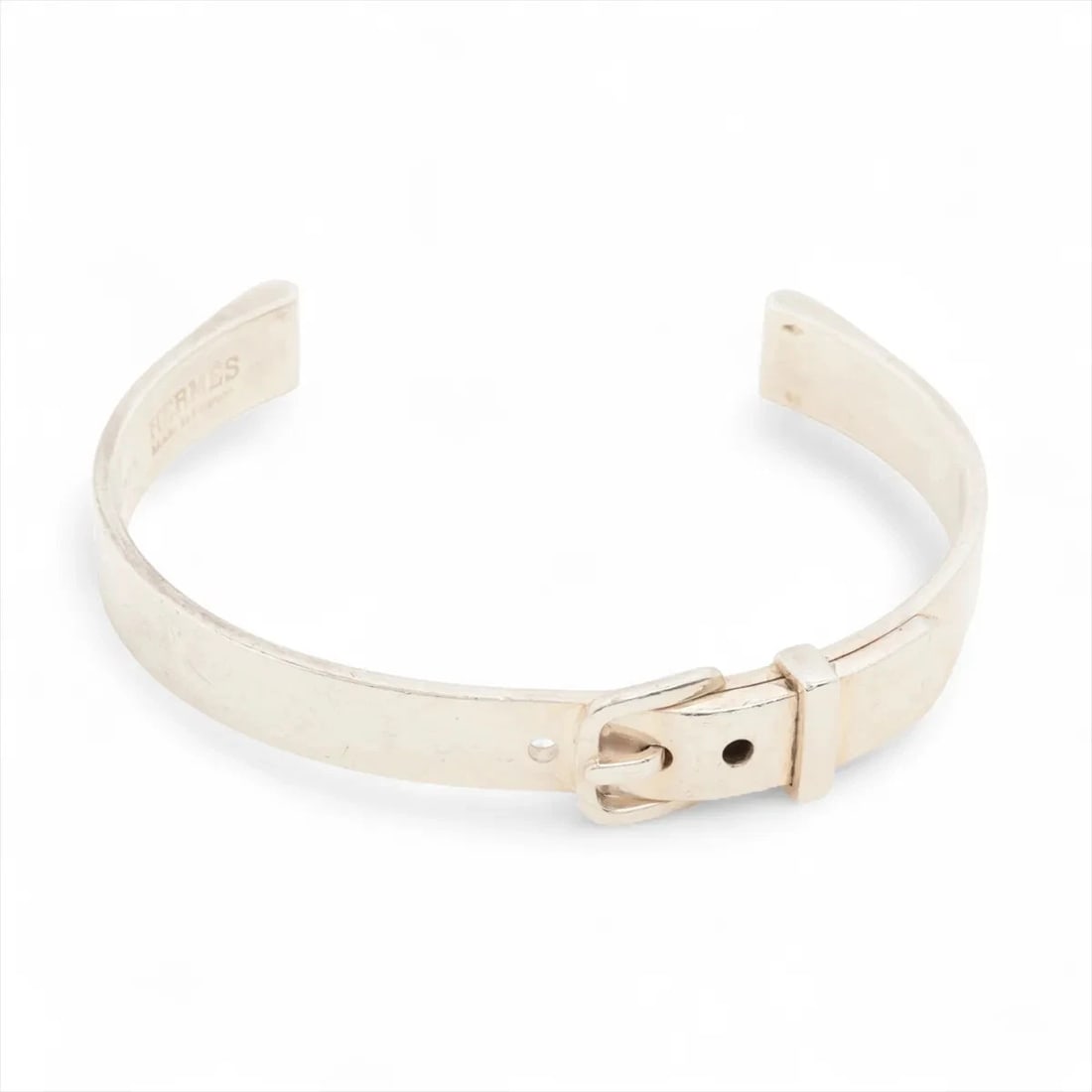 HERMES BOUCLES SERIE BANGLE: Hermes Boucles Serie Bangle Brand: Hermes Type/Style: Bracelet Material: 925, Color: Silver Size: (CM) Bracelet length:16 Accessories: None Accessories Notice: When purchasing pre-owned goods, please