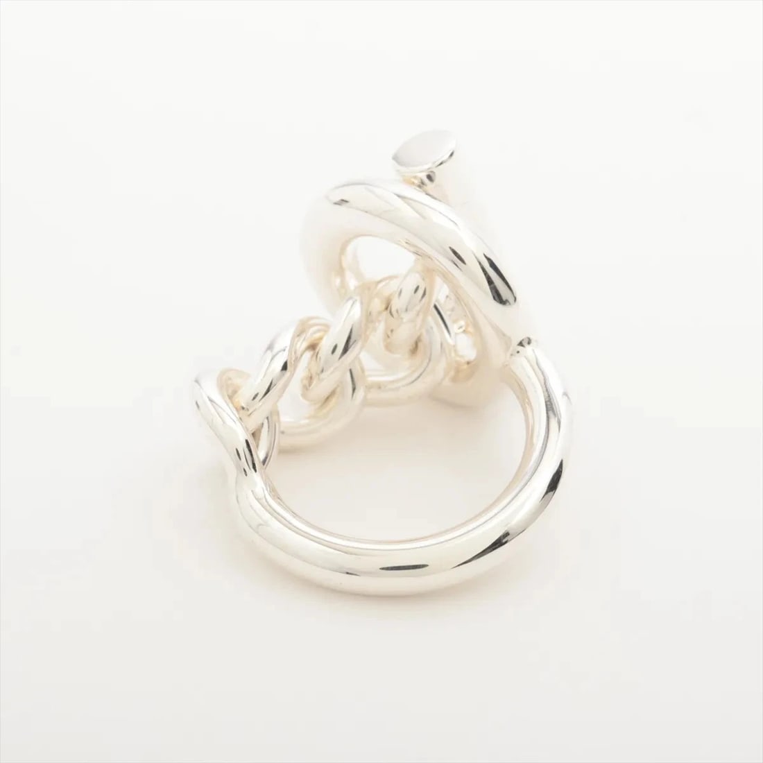HERMES CROISETTE PM RING: Hermes Croisette PM Ring Brand: Hermes Type/Style: Ring Material: 925, Color: Silver Size: 4 US Accessories: None Accessories Notice: When purchasing pre-owned goods, please refer to the photos of