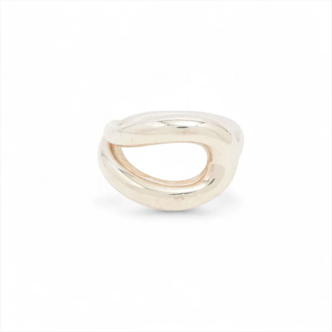 HERMES RICOL RING SILVER: Hermes Ricol Ring Silver Brand: Hermes Type/Style: Ring Material: 925, Color: Silver Size: 4 US Accessories: None Accessories Notice: When purchasing pre-owned goods, please refer to the photos of
