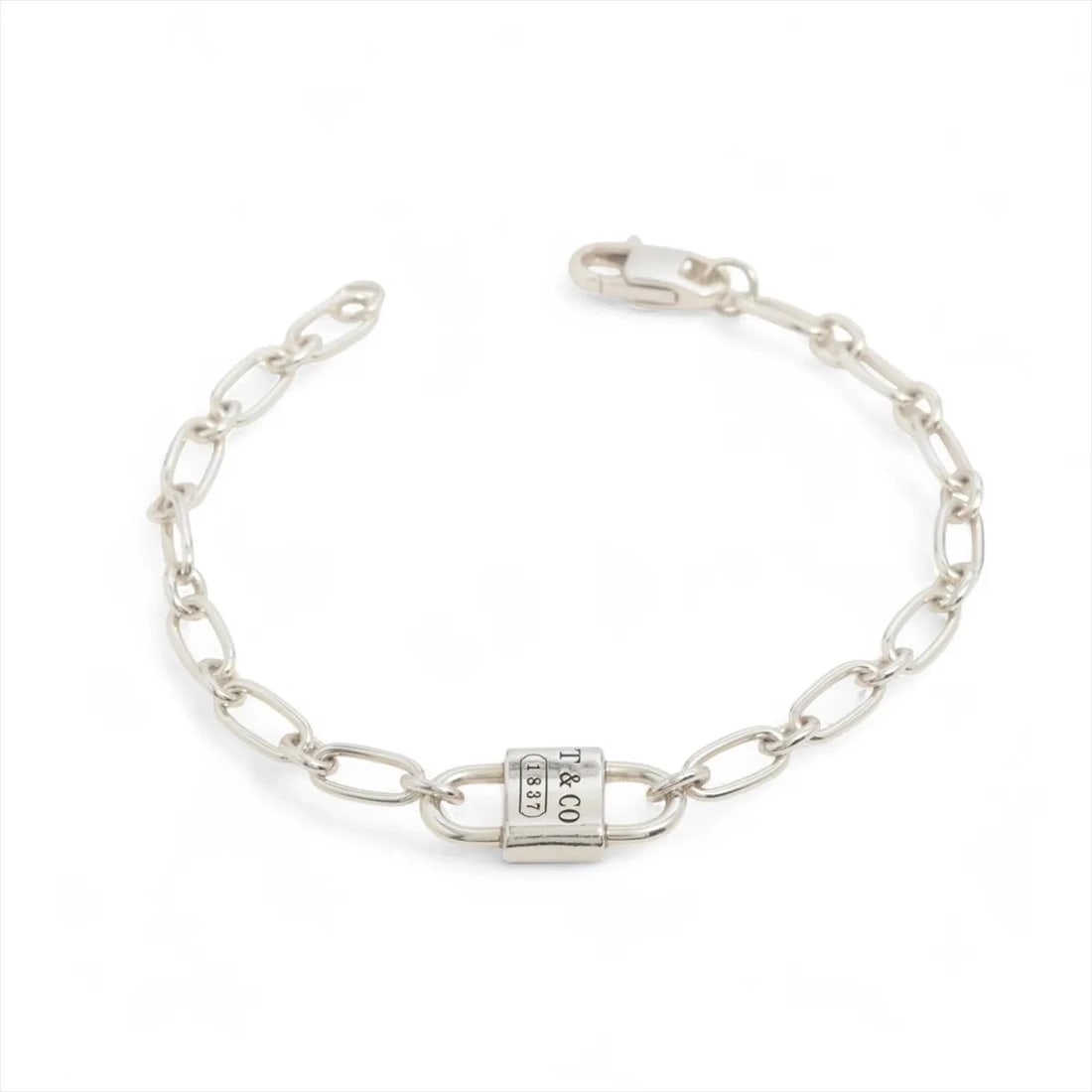 TIFFANY SMALL DOUBLE LOCK BRACELET 925 SILVER: Tiffany small double lock Bracelet 925 Silver Brand: Tiffany Type/Style: Bracelet Material: 925, Color: Silver Size: (CM) Bracelet length:15.5 Accessories: None Accessories Notice: When purchasing