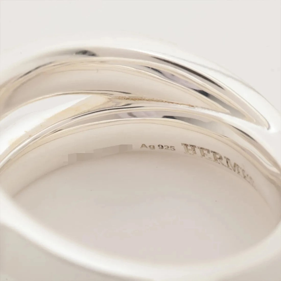 HERMES MINI CREW DOUBLE RING SILVER - 3