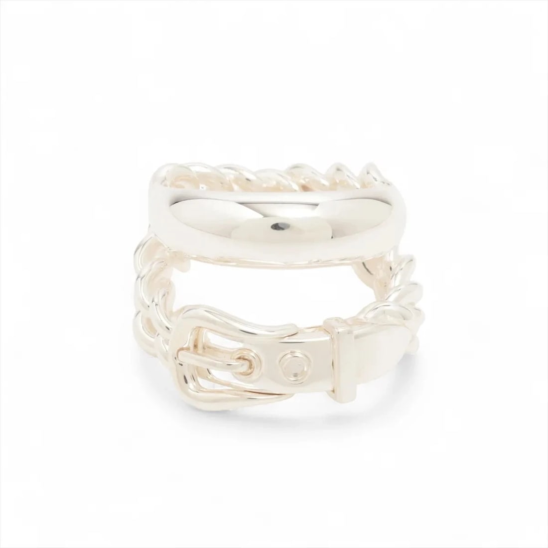 HERMES BOOKLE SERIE UNFLEXIBL RING: Hermes Bookle Serie Unflexibl Ring Brand: Hermes Type/Style: Ring Material: 925, Color: Silver Size: 5.25 US Accessories: None Accessories Notice: When purchasing pre-owned goods, please refer to the