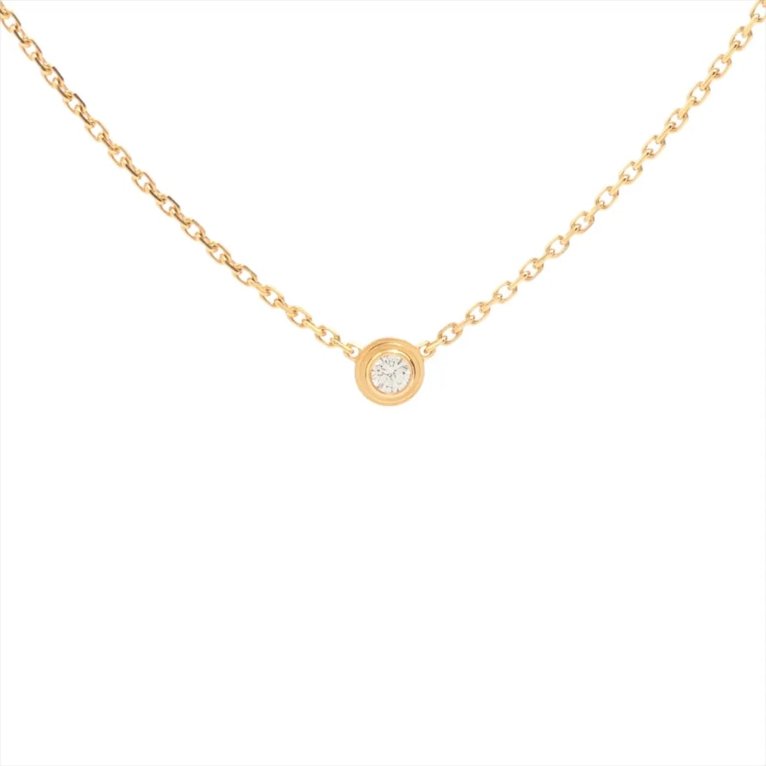 CARTIER D'AMOUR XS DIAMOND NECKLACE: Cartier D'amour XS diamond Necklace Brand: Cartier Type/Style: Necklace Material: 750(PG), Color: PG Size: (CM) Chain length:41.2 Accessories: None Accessories Notice: When purchasing pre-owned