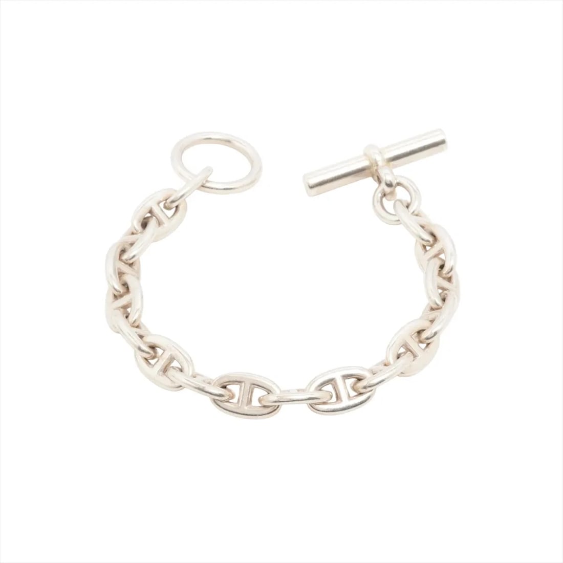 HERMES CHAINE D'ANCRE PM BRACELET: Hermes CHAINE d'Ancre PM Bracelet Brand: Hermes Type/Style: Bracelet Material: 925, Color: Silver Size: (CM) Bracelet length:15 Accessories: None Accessories Notice: When purchasing pre-owned goods,