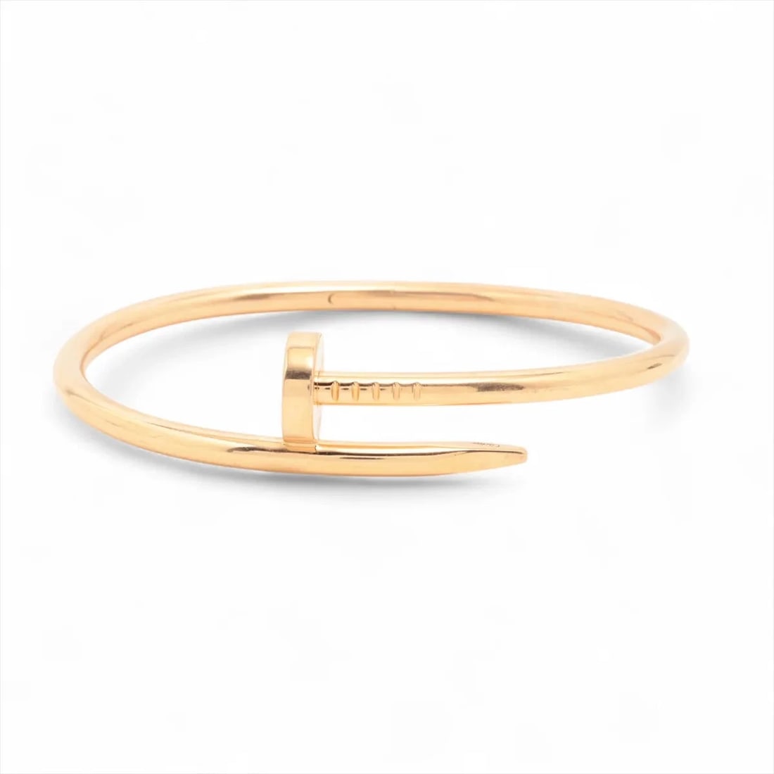 CARTIER JUSTE UN CLOU BRACELET 750(PG): Cartier Juste un Clou Bracelet 750(PG) Brand: Cartier Type/Style: Bracelet Material: 750(PG), Color: PG Size: (CM) Bracelet length:16.5 Accessories: None Accessories Notice: When purchasing pre-owned
