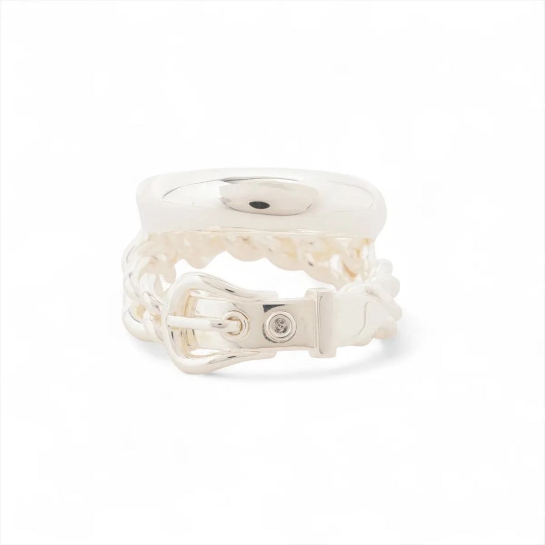 HERMES BOOKLE SERIE UNFLEXIBL RING: Hermes Bookle Serie Unflexibl Ring Brand: Hermes Type/Style: Ring Material: 925, Color: Silver Size: 6 US Accessories: None Accessories Notice: When purchasing pre-owned goods, please refer to the