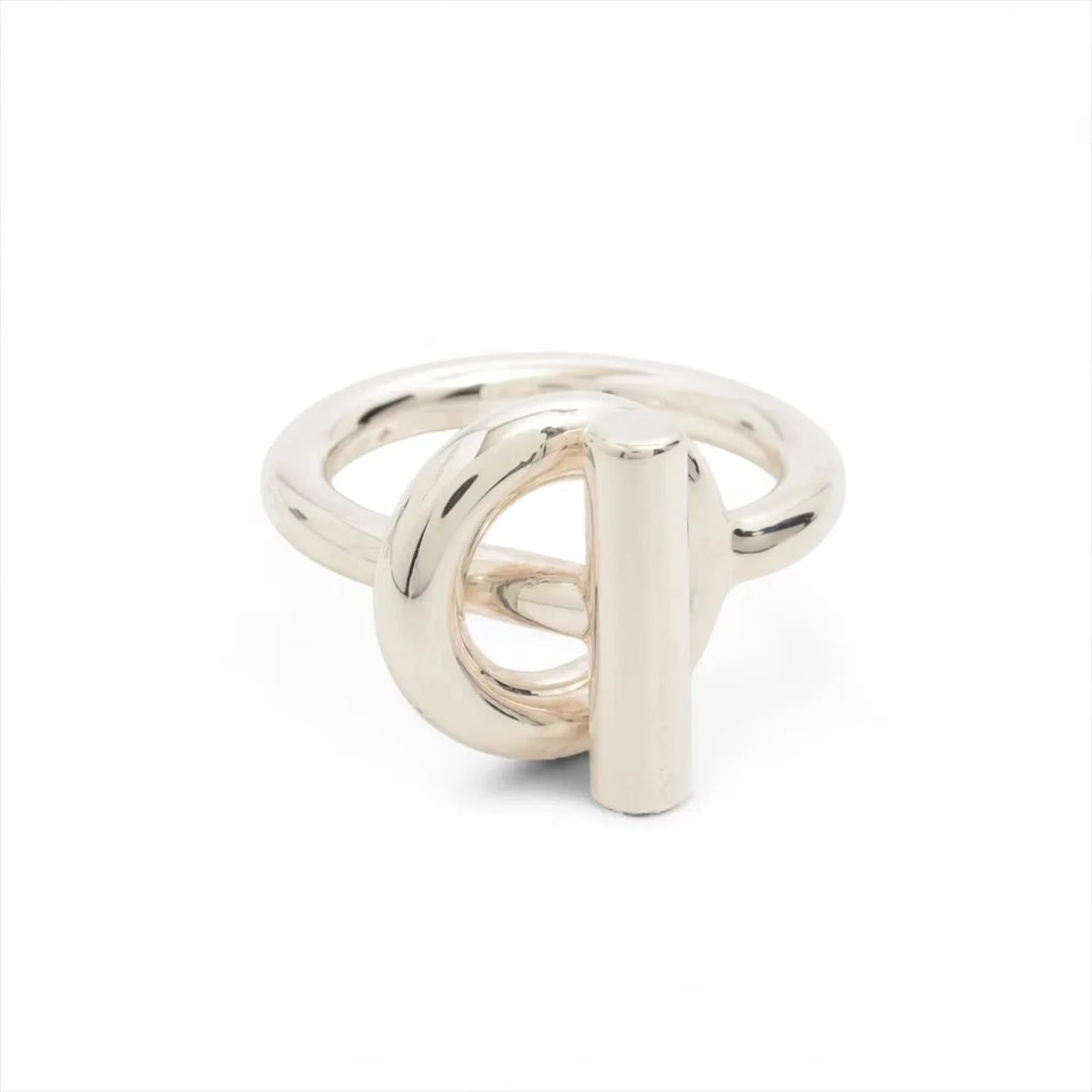HERMES ECHAPE MM RING 925 SILVER: Hermes Echape MM Ring 925 Silver Brand: Hermes Type/Style: Ring Material: 925, Color: Silver Size: 6.25 - 6.5 US Accessories: None Accessories Notice: When purchasing pre-owned goods, plea