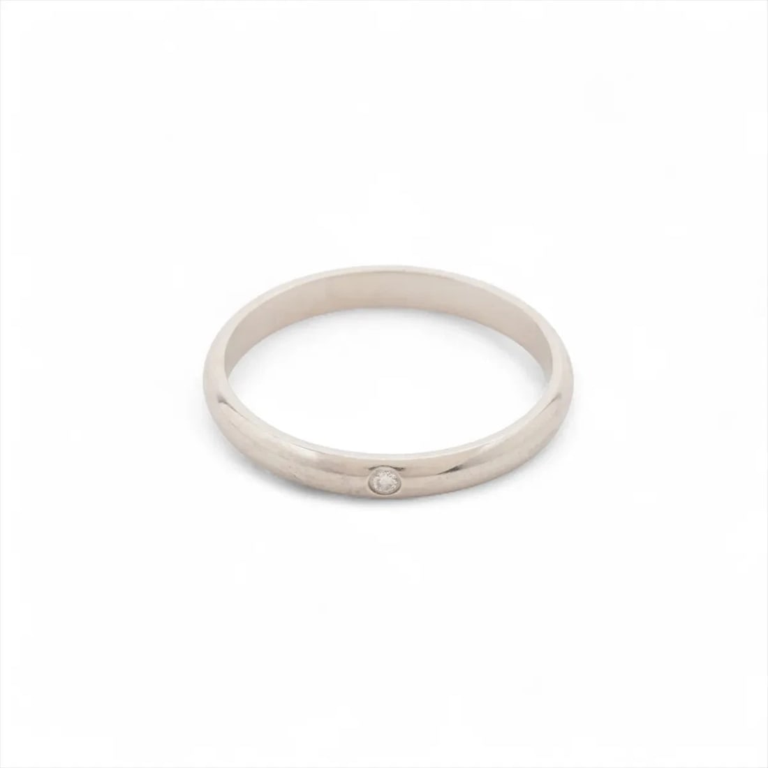 CARTIER WEDDING 1P DIAMOND RING PT950: Cartier wedding 1P diamond Ring Pt950 Brand: Cartier Type/Style: Ring Material: Pt950, Main Stone/Creation Natural Color: Silver Size: 7 - 7.25 US Accessories: None Accessories Notice: When