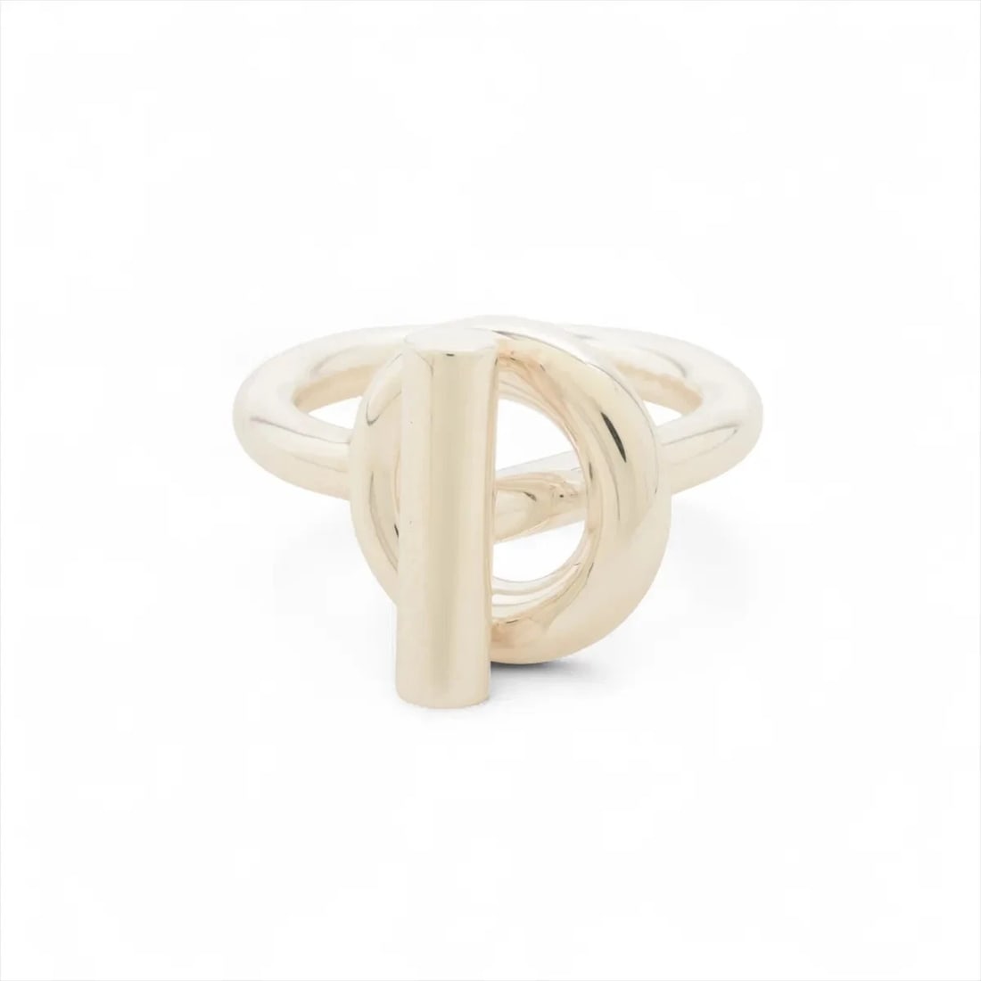 HERMES ECHAPE PM RING 925 SILVER: Hermes Echape PM Ring 925 Silver Brand: Hermes Type/Style: Ring Material: 925, Color: Silver Size: 6.75 - 7 US Accessories: None Accessories Notice: When purchasing pre-owned goods, please refer to