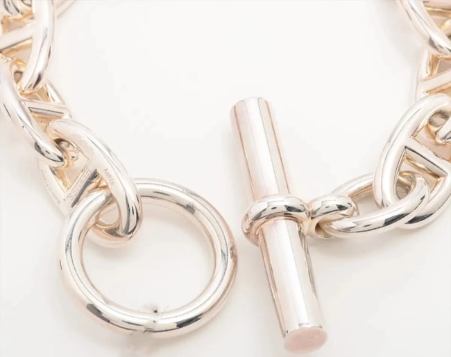 HERMES CHAINE D'ANCRE GM BRACELET 11 FRAMES 925 SILVER: Hermes CHAINE d'Ancre GM Bracelet 11 frames 925 Silver Brand: Hermes Type/Style: Bracelet Material: 925, Color: Silver Size: (CM) Bracelet length:15 Accessories: None Accessories Notice: W