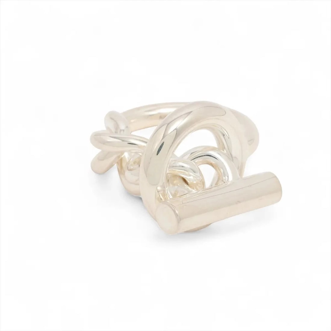 HERMES CROISET RING 925 SILVER: Hermes Croiset Ring 925 Silver Brand: Hermes Type/Style: Ring Material: 925, Color: Silver Size: 4 US Accessories: None Accessories Notice: When purchasing pre-owned goods, please refer to the photos