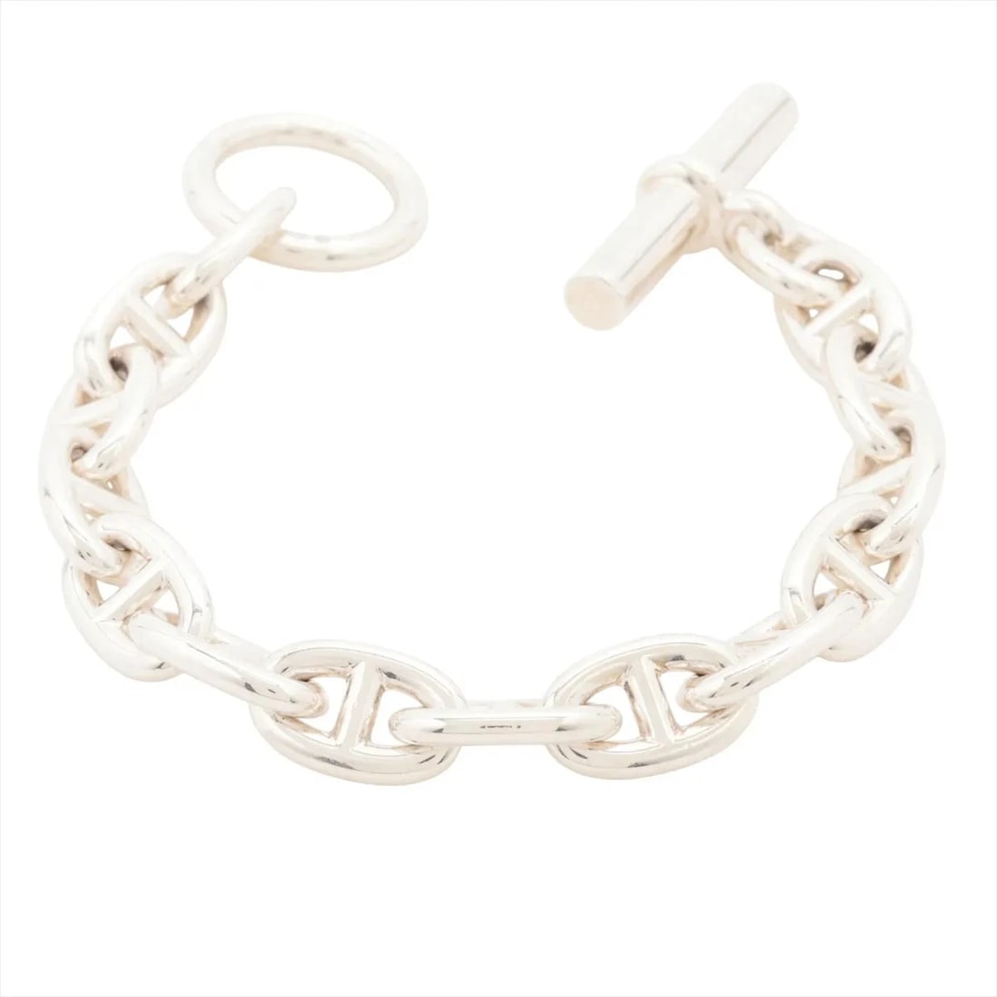HERMES CHAINE D'ANCRE MM BRACELET: Hermes CHAINE d'Ancre MM Bracelet Brand: Hermes Type/Style: Bracelet Material: 925, Color: Silver Size: (CM) Bracelet length:14 Accessories: None Accessories Notice: When purchasing pre-owned goods,