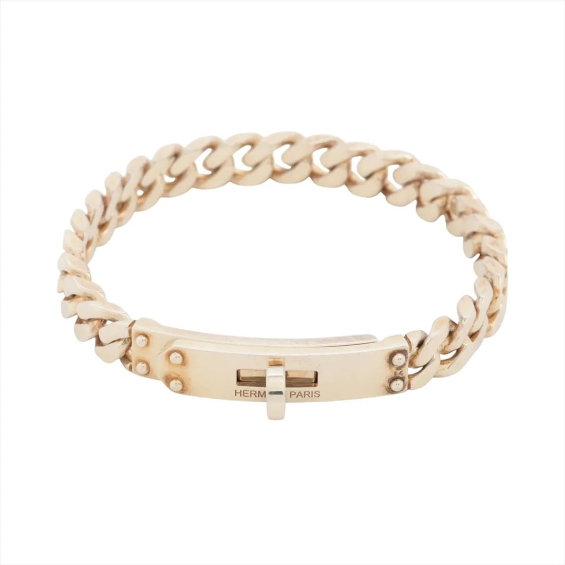 HERMES KELLY GOURMETTO BRACELET XS 925 SILVER: Hermes Kelly Gourmetto Bracelet XS 925 Silver Brand: Hermes Type/Style: Bracelet Material: 925, Color: Silver Size: (CM) Bracelet length:13 Accessories: None Accessories Notice: When purch