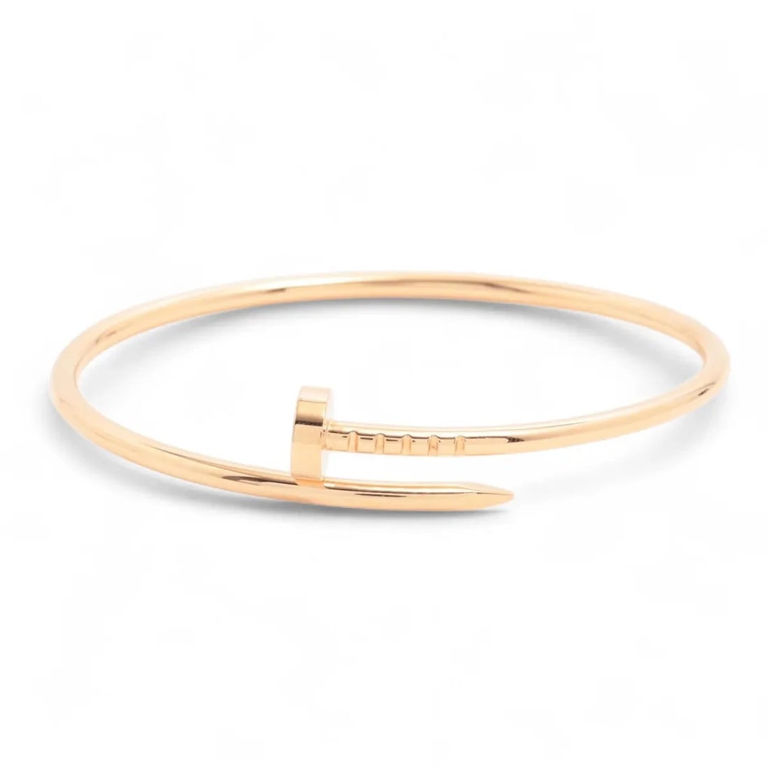 CARTIER JUSTE UN CLOU SM BRACELET 750(PG): Cartier Juste un Clou SM Bracelet 750(PG) Brand: Cartier Type/Style: Bracelet Material: 750(PG), Color: PG Size: (CM) Bracelet length:15.3 Accessories: None Accessories Notice: When purchasing