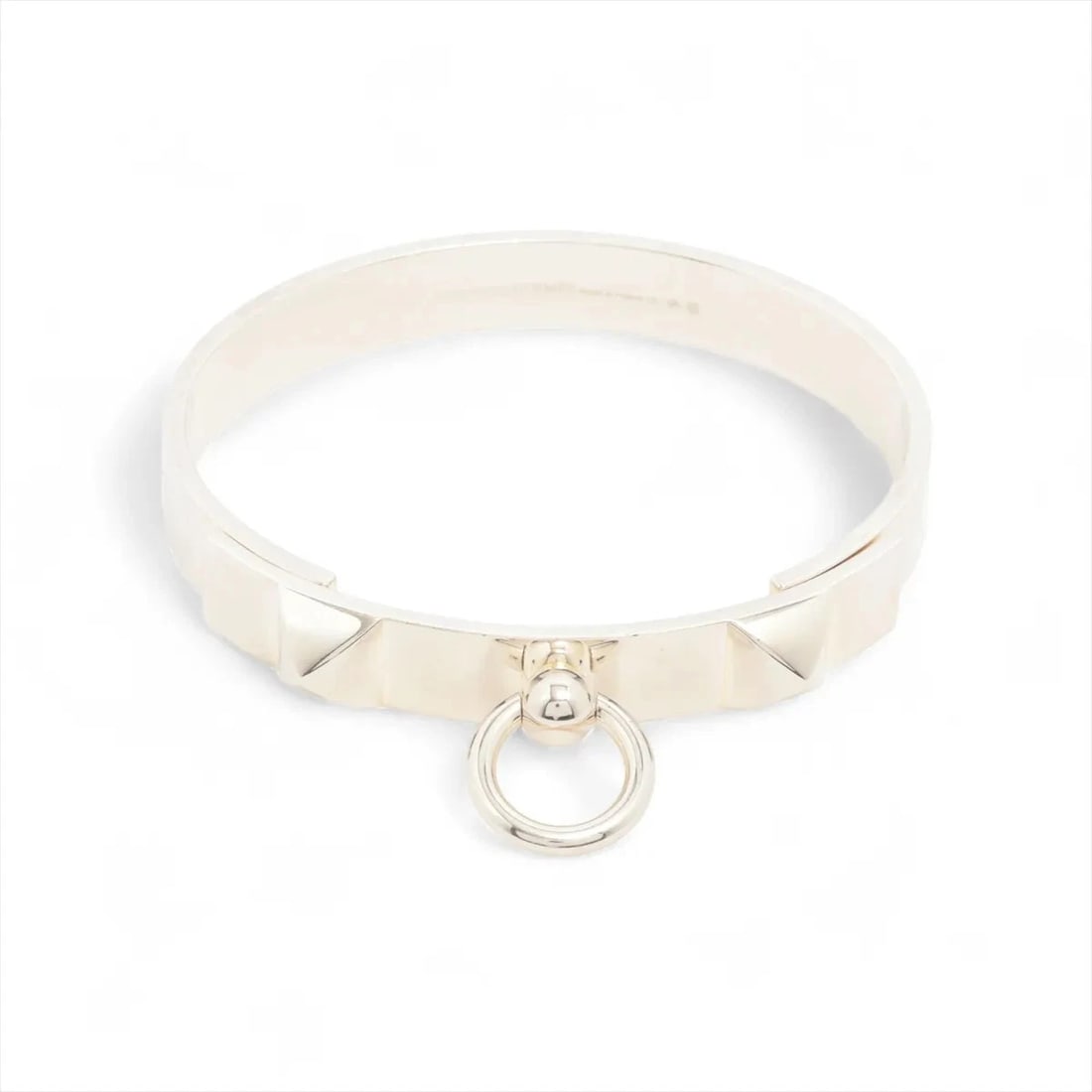 HERMES COLLIER DE CHIEN BANGLE LG 925 SILVER (1 of 3)