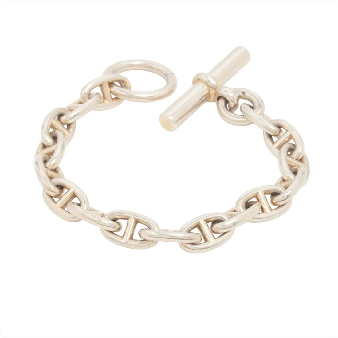 HERMES CHAINE D'ANCRE PM BRACELET 16 FRAMES 925 SILVER: Hermes CHAINE d'Ancre PM Bracelet 16 frames 925 Silver Brand: Hermes Type/Style: Bracelet Material: 925, Color: Silver Size: (CM) Bracelet length:15.5 Accessories: None Accessories Notice: