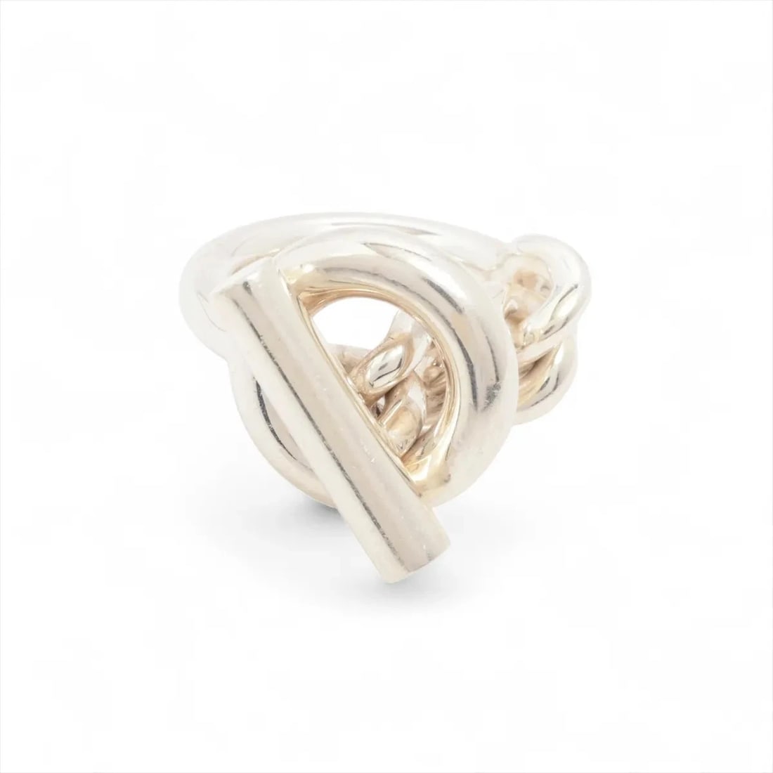 HERMES CROISET GM RING 925 SILVER: Hermes Croiset GM Ring 925 Silver Brand: Hermes Type/Style: Ring Material: 925, Color: Silver Size: 4.5 US Accessories: None Accessories Notice: When purchasing pre-owned goods, please refer to the