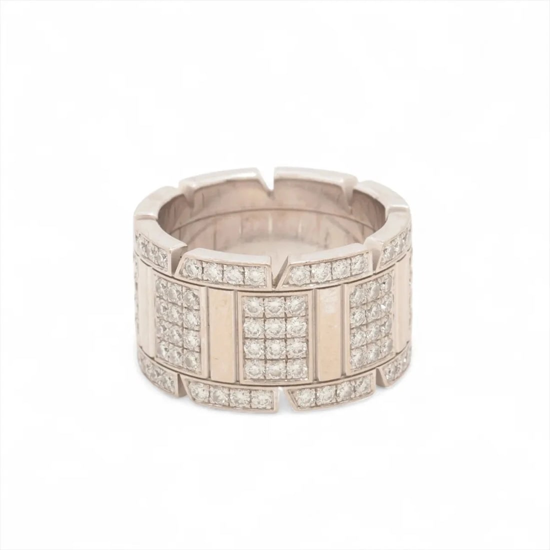 CARTIER TANK FRANCAISE DIAMOND RING 750(WG): Cartier Tank Francaise diamond Ring 750(WG) Brand: Cartier Type/Style: Ring Material: 750(WG), Main Stone/Creation Natural Color: WG Size: 5 - 5.25 US Accessories: None Accessories Notice: When
