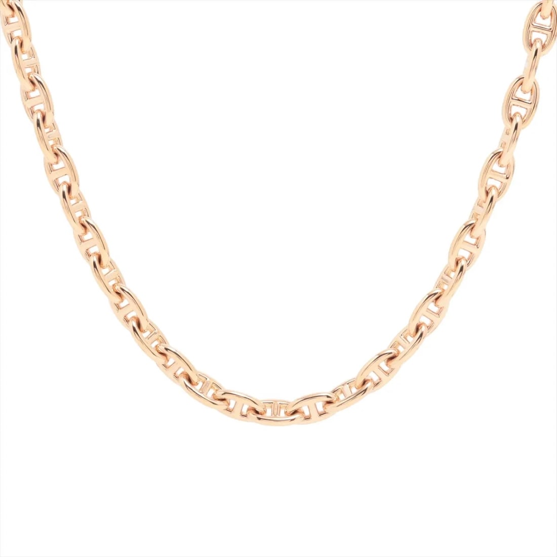 HERMES CHAINE D'ANCRE TPM NECKLACE 750(PG): Hermes CHAINE d'Ancre TPM Necklace 750(PG) Brand: Hermes Type/Style: Necklace Material: 750(PG), Color: PG Size: (CM) Chain length:40.1 Accessories: None Accessories Notice: When purchasin
