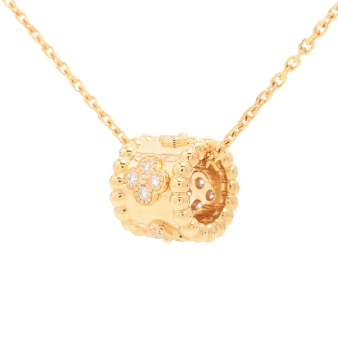 VAN CLEEF & ARPELS PERRELET CLOVER DIAMOND NECKLACE 750(YG): Van Cleef & Arpels PERRELET Clover diamond Necklace 750(YG) Brand: Van Cleef & Arpels Type/Style: Necklace Material: 750(YG), Main Stone/Creation Natural Color: YG Size: (CM) Chain length:47.6