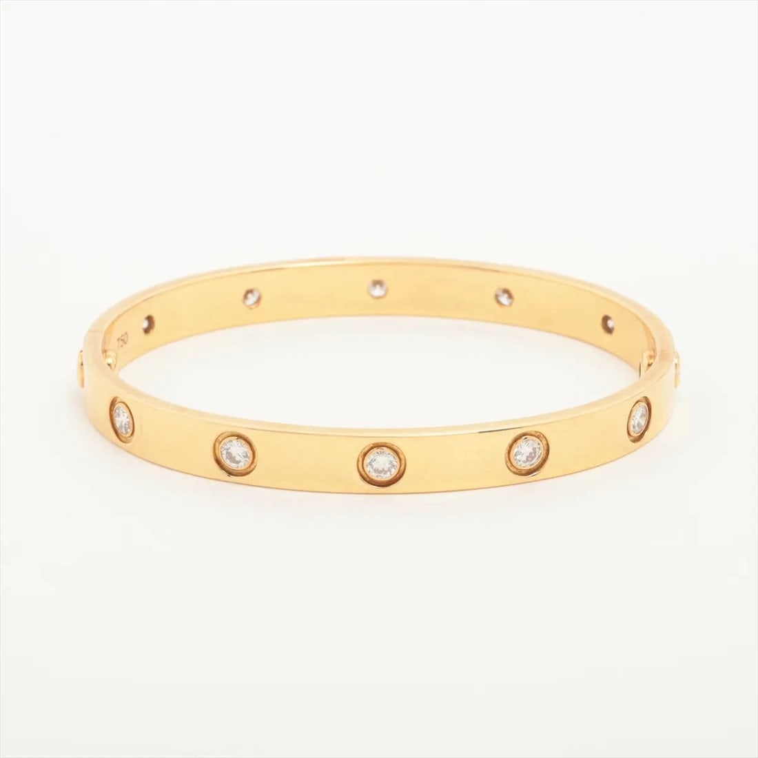 CARTIER LOVE FULL DIAMOND BRACELET 750(YG) (1 of 3)