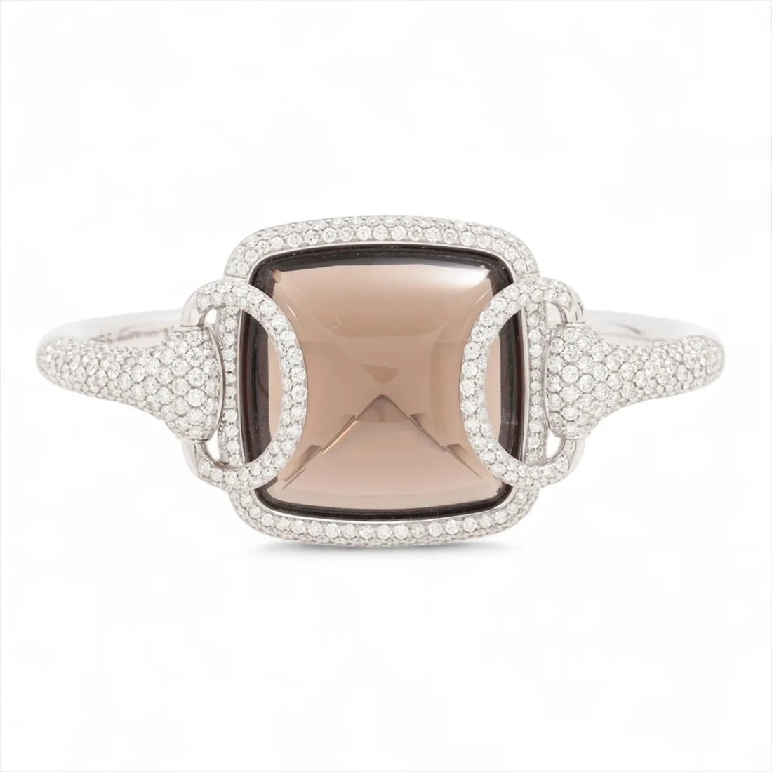 HERMES NAUSICAA QUARTZ DIAMOND BRACELET 750(WG): Hermes Nausicaa Quartz diamond Bracelet 750(WG) Brand: Hermes Type/Style: Bracelet Material: 750(WG), Main Stone/Creation Natural Color: WG Size: (CM) Bracelet length:14.8 Accessories: None