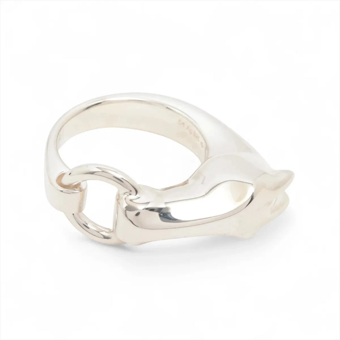 HERMES GALOP RING 925 SILVER: Hermes Galop Ring 925 Silver Brand: Hermes Type/Style: Ring Material: 925, Color: Silver Size: 6.25 - 6.5 US Accessories: None Accessories Notice: When purchasing pre-owned goods, please refer to the