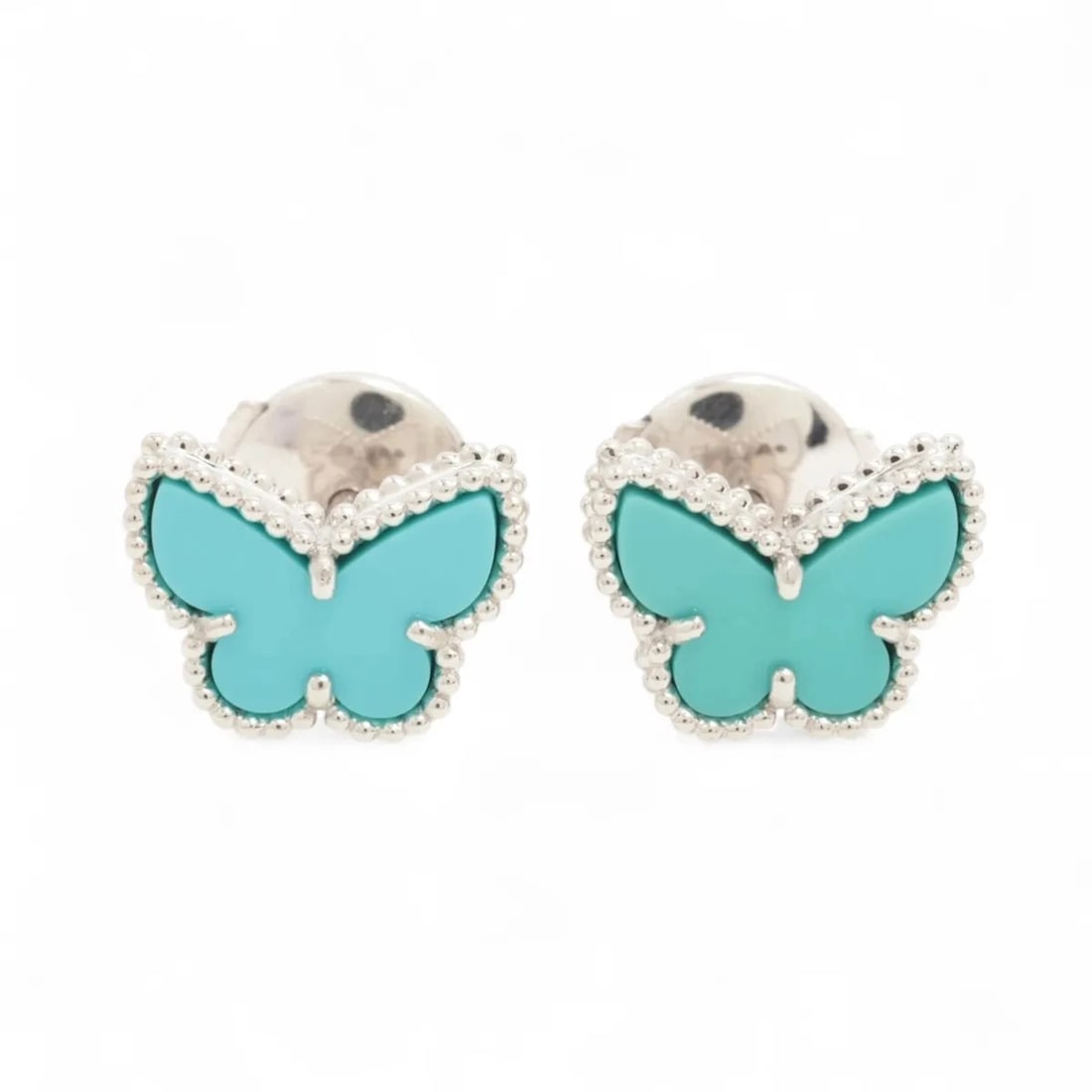 VAN CLEEF & ARPELS SWEET ALHAMBRA PAPILLON TURQUOISE PIERCING JEWELRY: Van Cleef & Arpels Sweet Alhambra Papillon Turquoise Piercing jewelry Brand: Van Cleef & Arpels Type/Style: Piercing jewelry Material: 750(WG), Color: WG Size: (CM) Height:0.8 Length:1.1 Accessories: