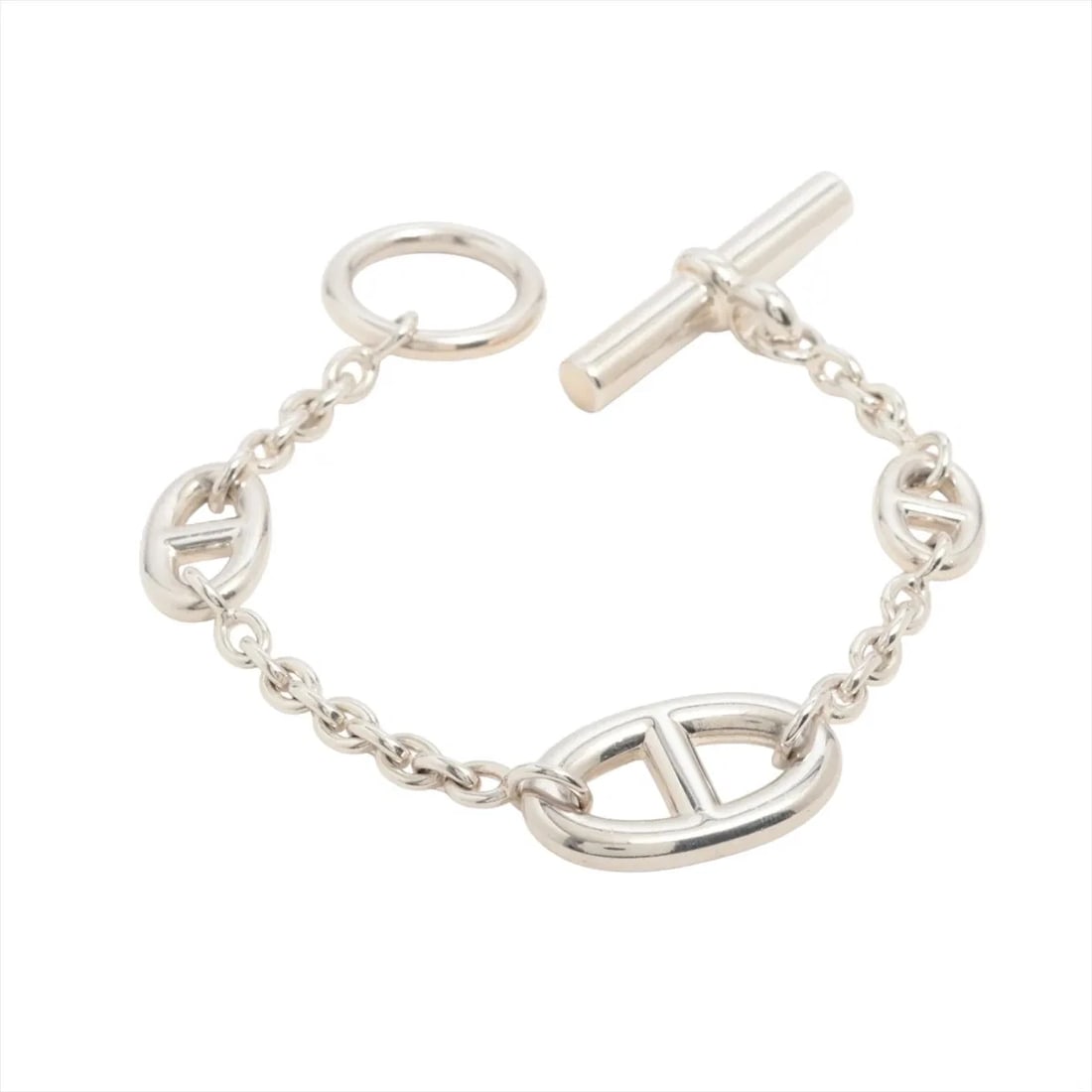 HERMES CHAINE D'ANCRE FARANDOLE BRACELET SH 925 SILVER: Hermes CHAINE d'Ancre Farandole Bracelet SH 925 Silver Brand: Hermes Type/Style: Bracelet Material: 925, Color: Silver Size: (CM) Bracelet length:14 Accessories: None Accessories Notice: When
