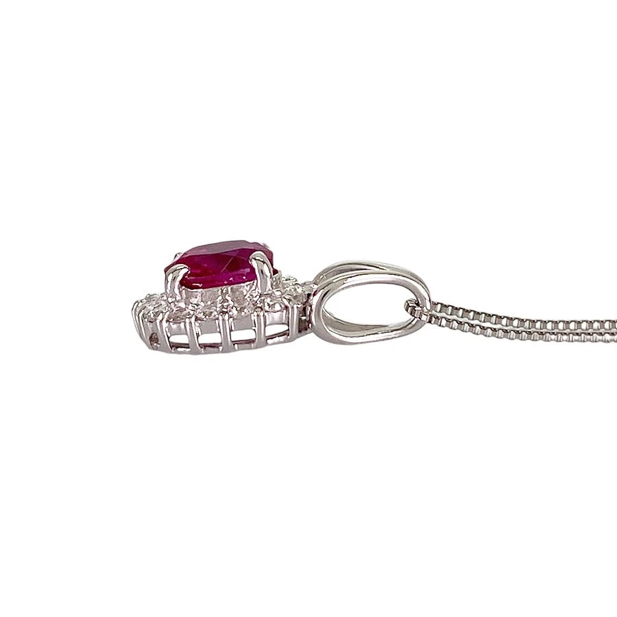 NECKLACE PLATINUM RUBY DIAMOND - 2