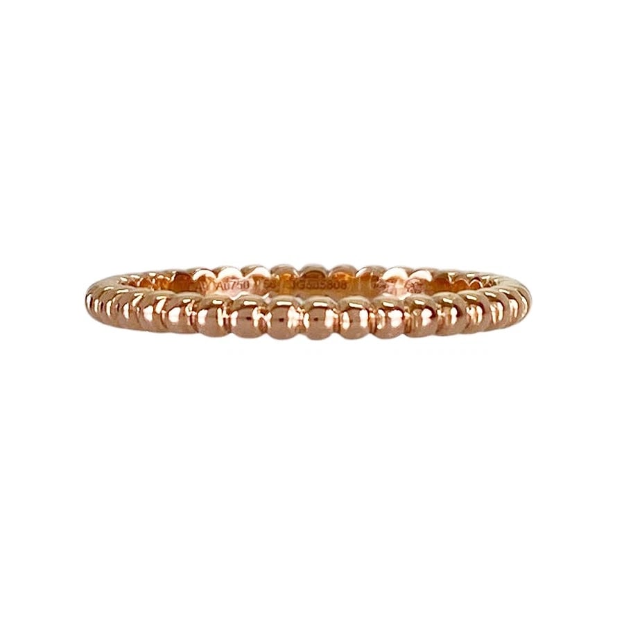 VAN CLEEF & ARPELS PERLEE GOLD PEARL SMALL ROSE GOLD RING: Van Cleef & Arpels Perlee Gold Pearl Small Rose gold Ring Brand: Van Cleef & Arpels Type/Style: Ring Material: 18K Rose Gold, Color: Rose Gold Size: 7.5-8 US Accessories: None Accessories Notice: