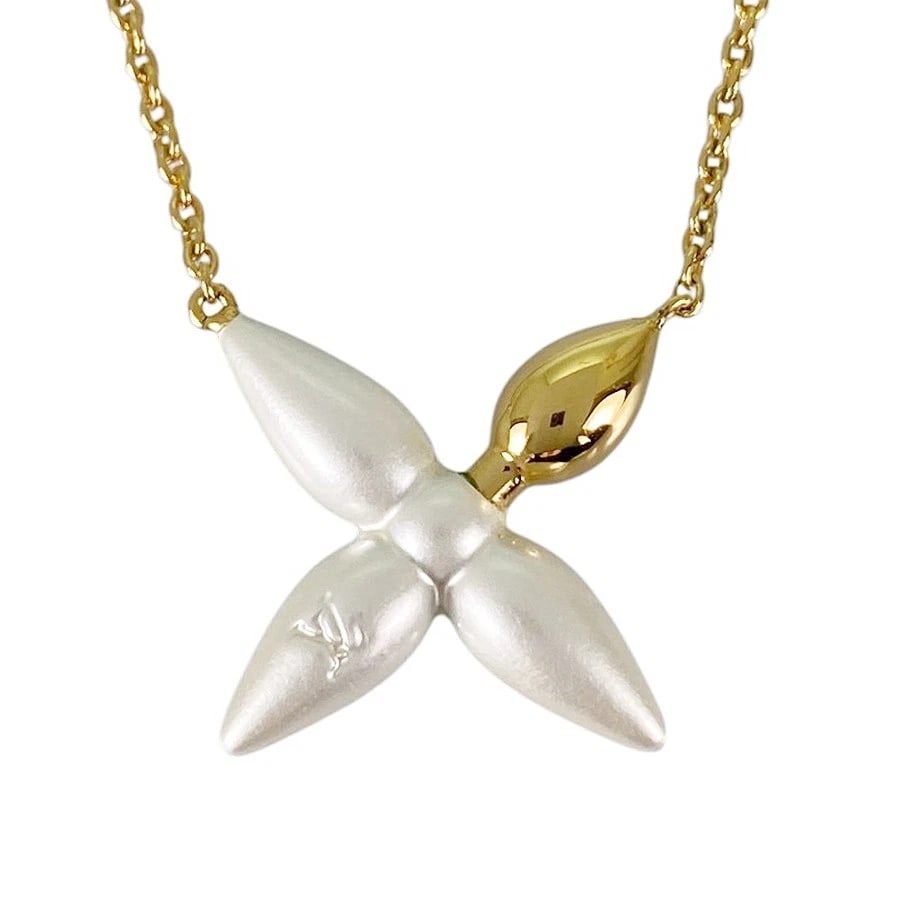 LOUIS VUITTON LOUISETTE GOLD PLATED NECKLACE: LOUIS VUITTON Louisette Gold plated Necklace Brand: LOUIS VUITTON Type/Style: Necklace Material: Gold Plated, Color: Gold Size: Top size:16.3mm?16.4mm Necklace full length:45.5cm Accessories: None