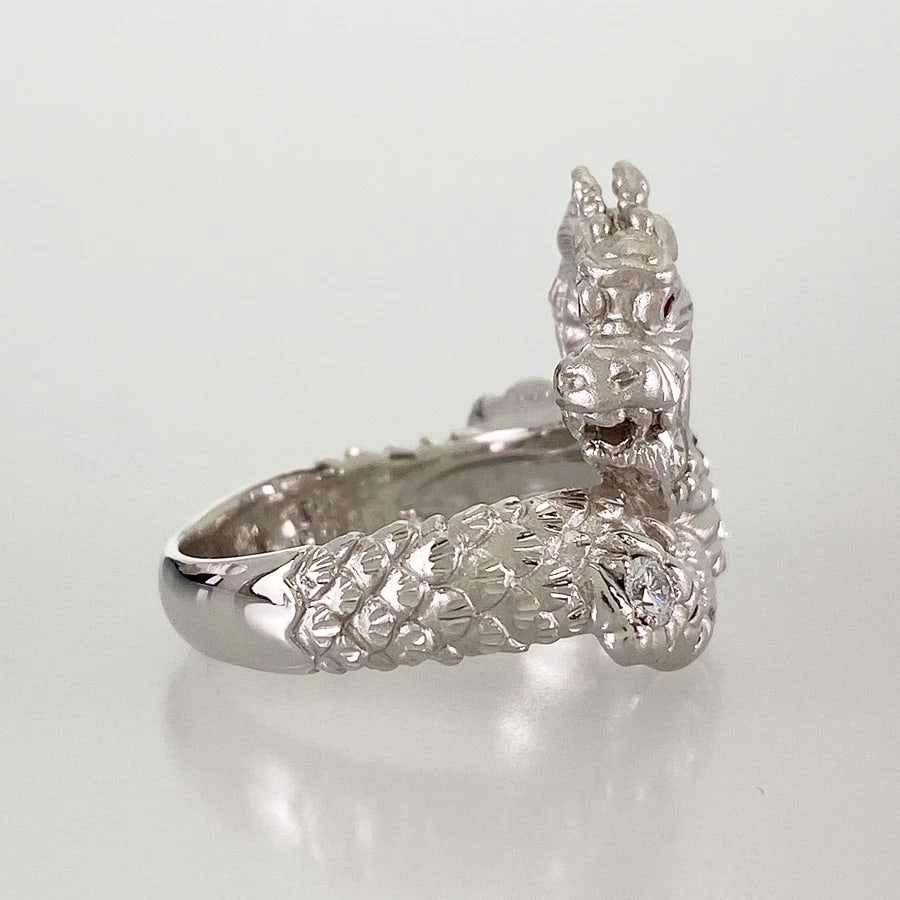 RING WHITE GOLD DIAMOND RUBY - 3
