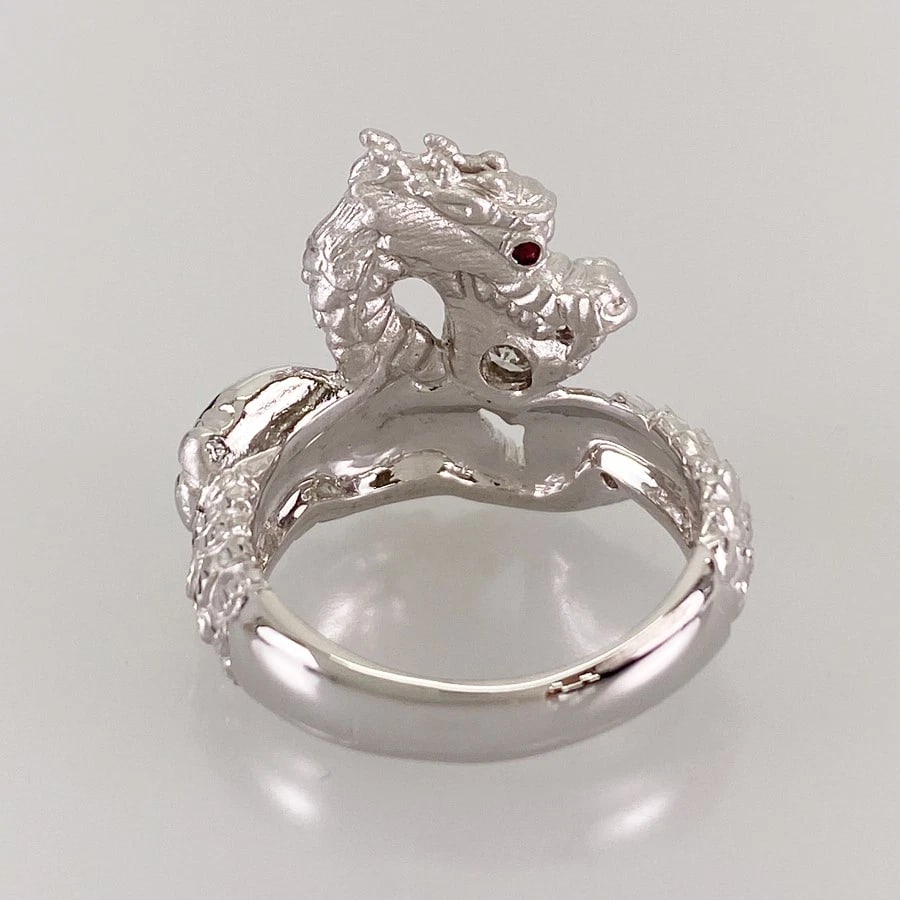 RING WHITE GOLD DIAMOND RUBY - 4