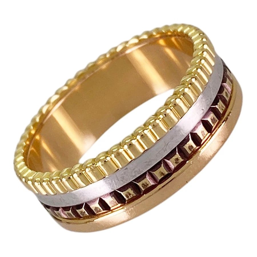 BOUCHERON QUATRE CLASSIC SMALL YELLOW GOLD RING: Boucheron Quatre Classic Small Yellow gold Ring Brand: Boucheron Type/Style: Ring Material: 18K Yellow Gold 18K White Gold 18K Rose Gold, Color: Gold Size: 8.5-9 US Accessories: None Accessories